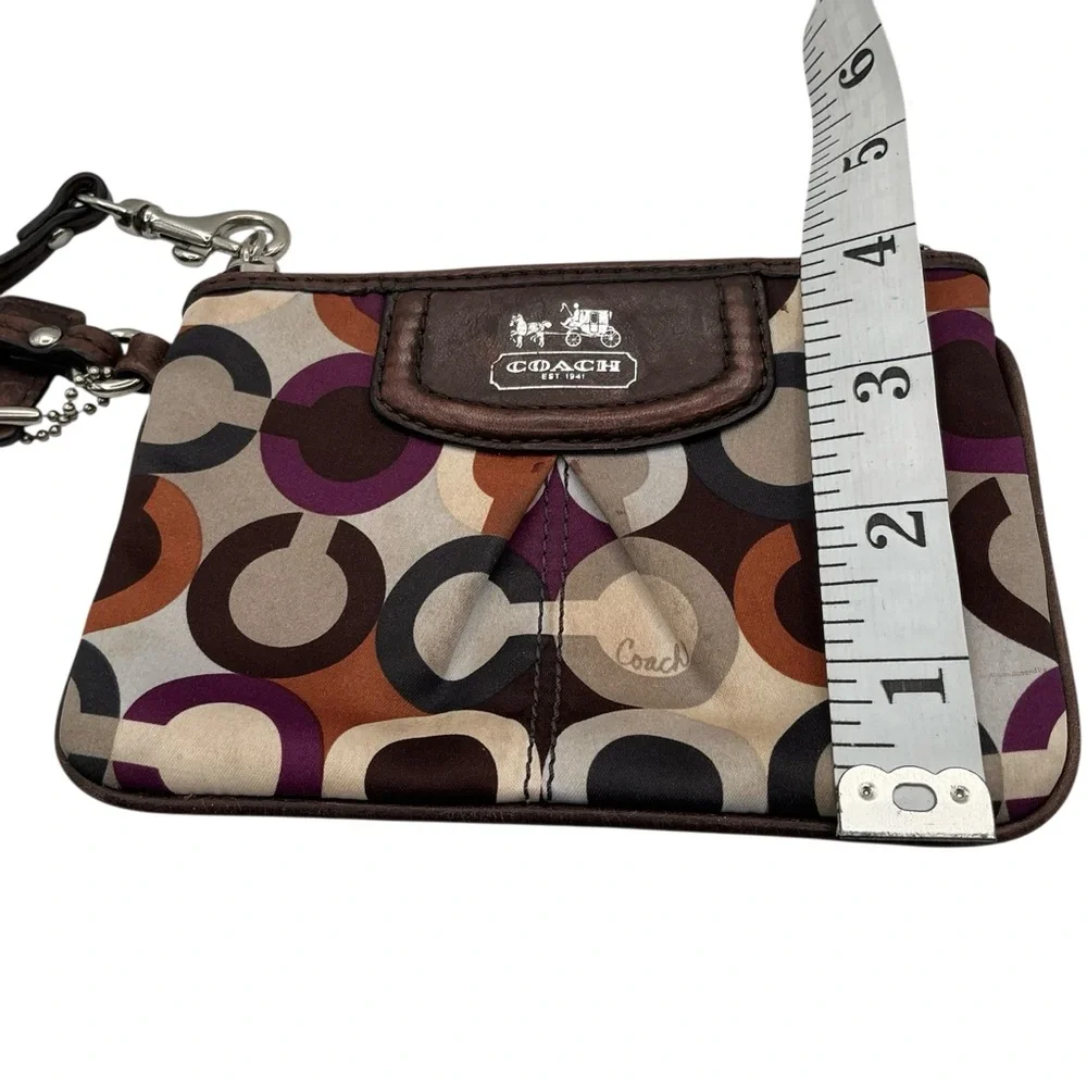 Coach‎ Brown and Multicolor Circle Wristlet Y2K